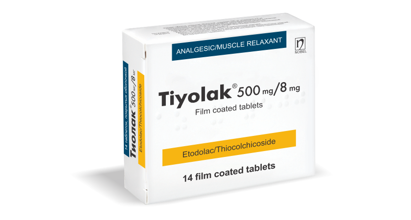 TİYOLAK 500MG/8MG 14 TABLET
